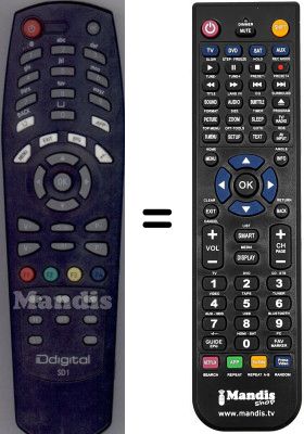 Gleichwertige Fernbedienung WHV12390W