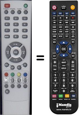 Gleichwertige Fernbedienung WHV15837W