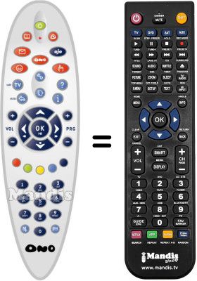 Replacement remote control WHV35081W