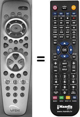 Replacement remote control WHV3499W