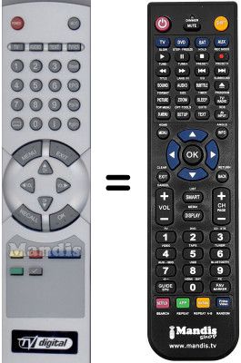 Replacement remote control WHV15840W