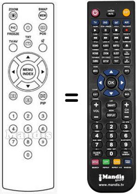 Replacement remote control HVS54519