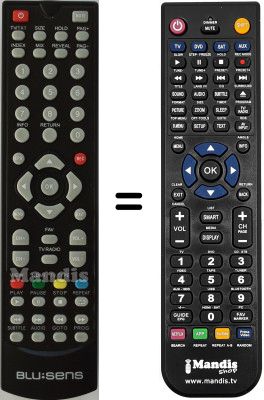 Gleichwertige Fernbedienung Blusens HVS53075