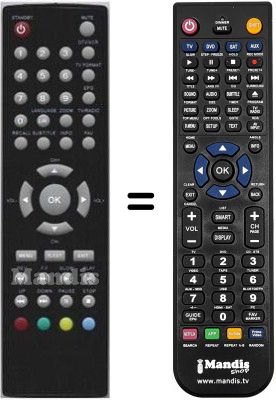 Replacement remote control HVS53392