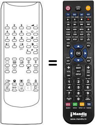 Replacement remote control HVS54528