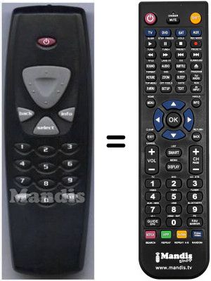 Replacement remote control HVS53327