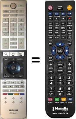 Gleichwertige Fernbedienung Toshiba HVS57321