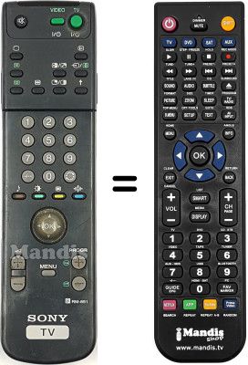 Gleichwertige Fernbedienung Sony WHV7898