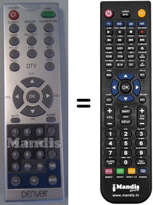 Gleichwertige Fernbedienung Denver WHV126685