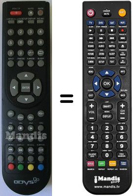 Gleichwertige Fernbedienung Odys SEC14486