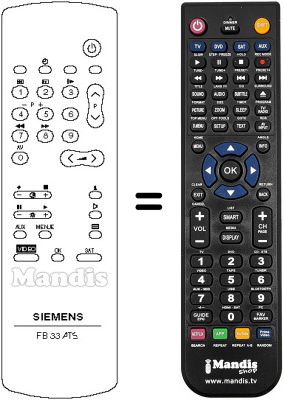 Replacement remote control Siemens SEC2474