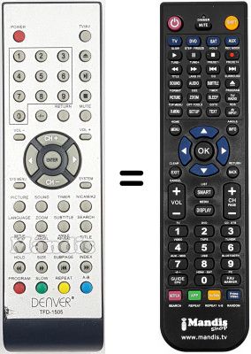 Gleichwertige Fernbedienung Denver WHV14321