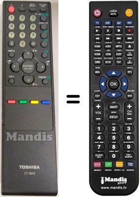 Gleichwertige Fernbedienung Toshiba SEC14266