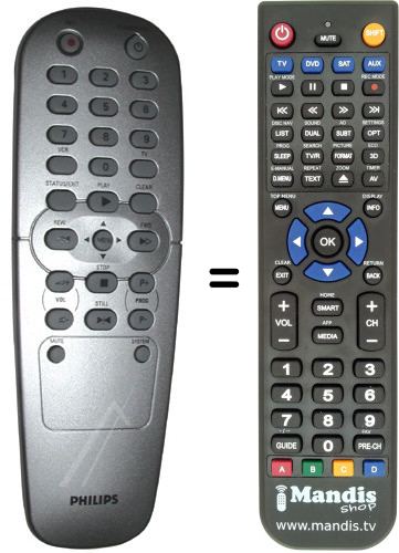 Gleichwertige Fernbedienung Philips 996500017184