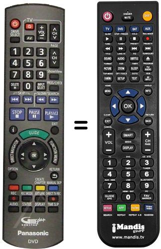 Gleichwertige Fernbedienung Panasonic N2QAYB000329